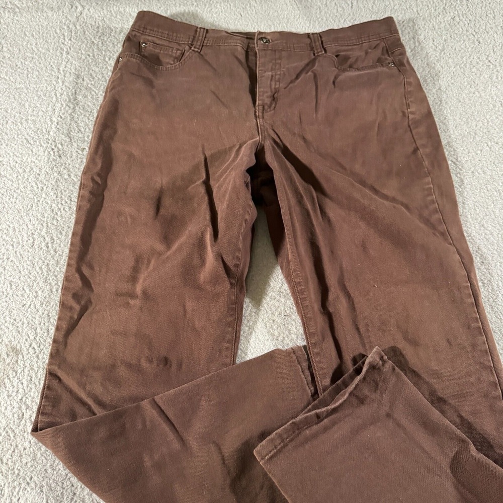 Style & Co Jeans Brown Women's Size 14 Womens Skinny Tummy Control Pocket Button